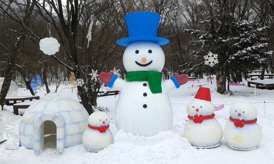 눈사람제작(제주 스노우월드축제)